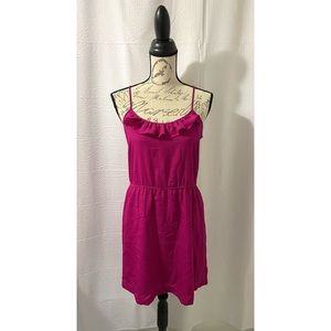 Pink Frill Neckline Dress